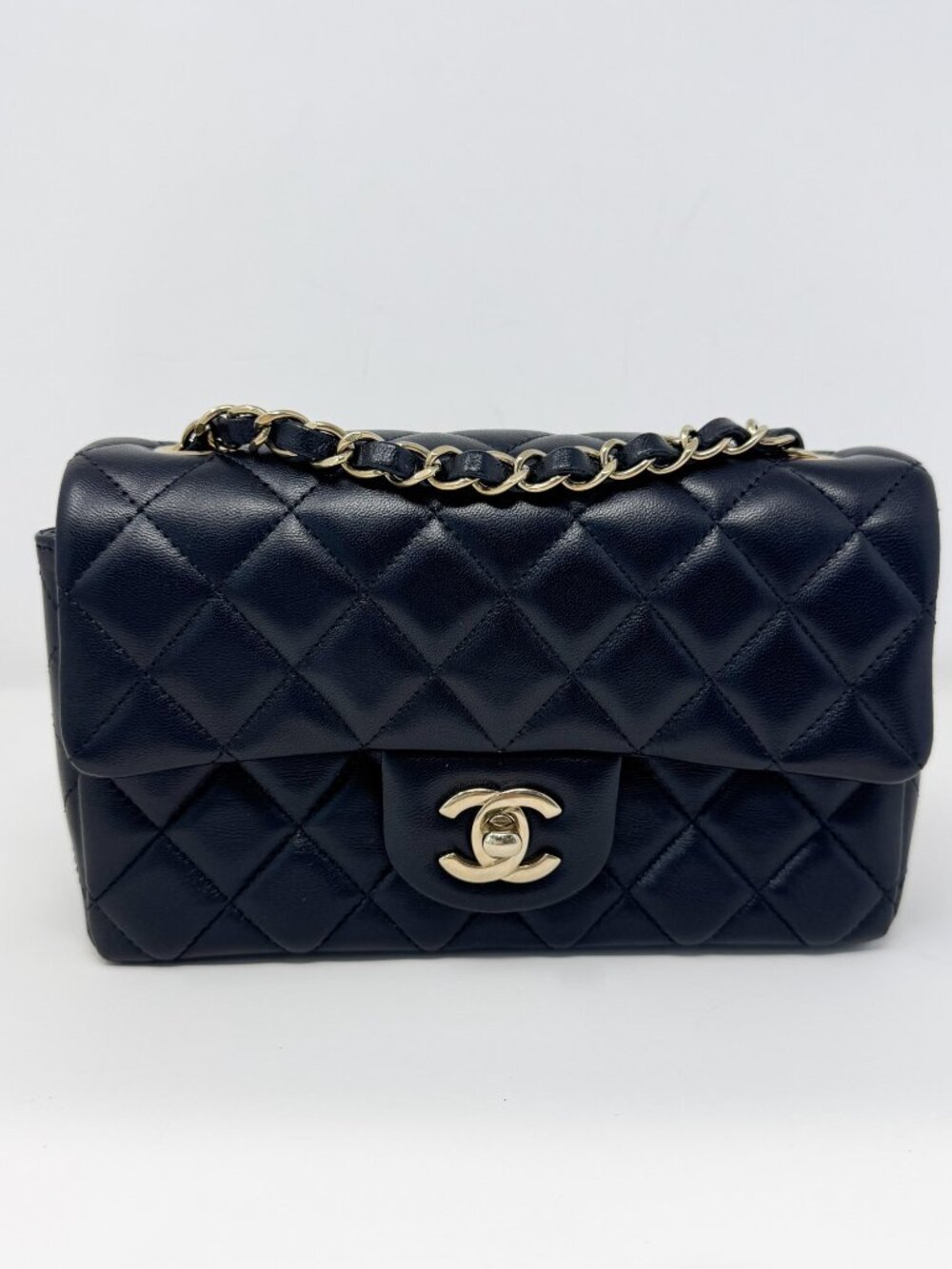 Chanel Lambskin Mini Rectangular Classic Flap Black